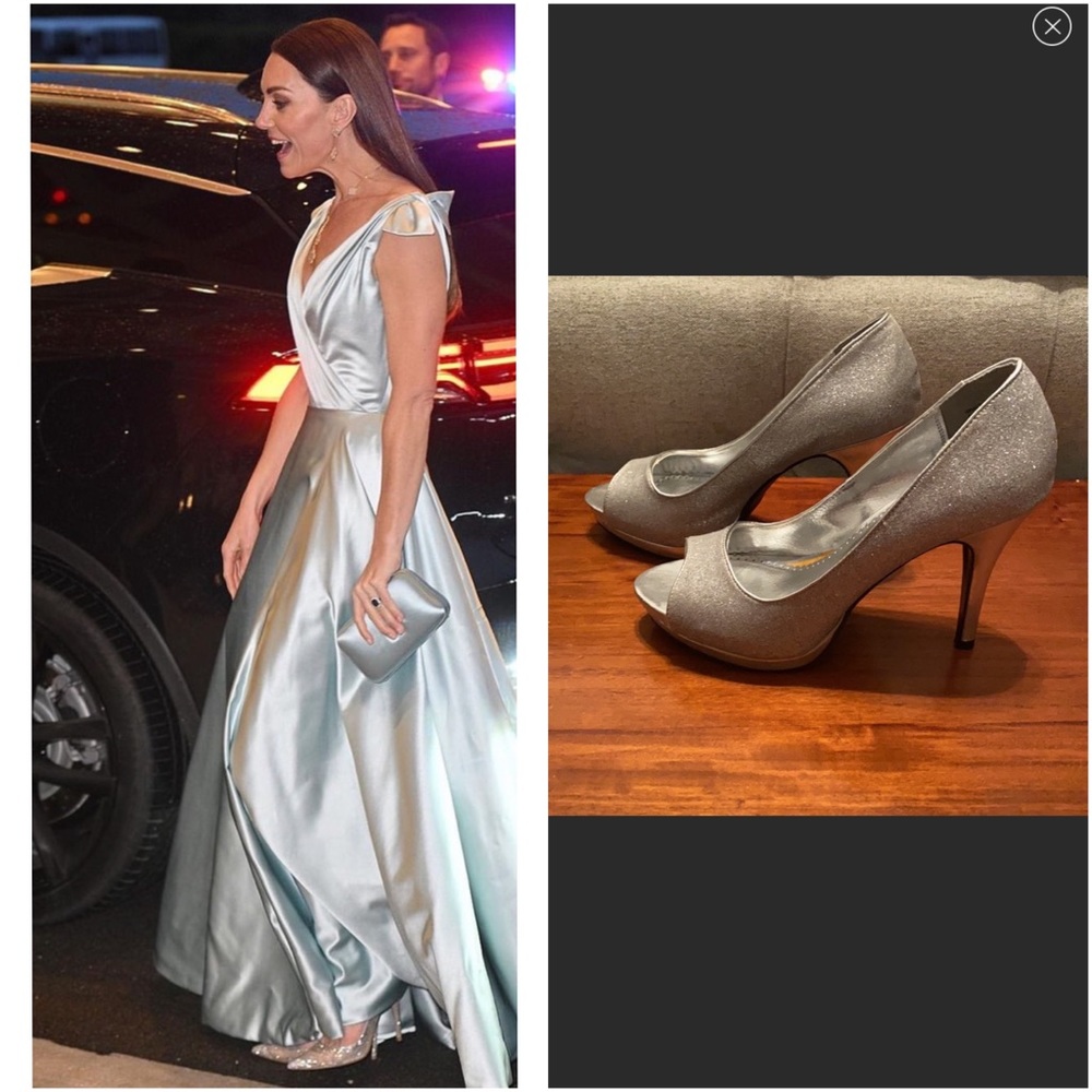 Silver Open Toe Heel - image 1